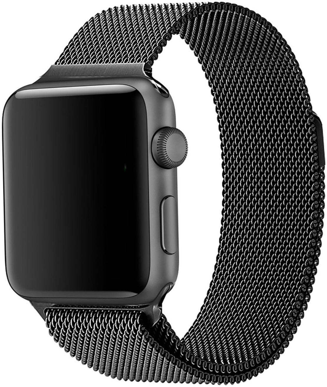 Ремешок Apple Watch 42/44mm Milanese Loop Black